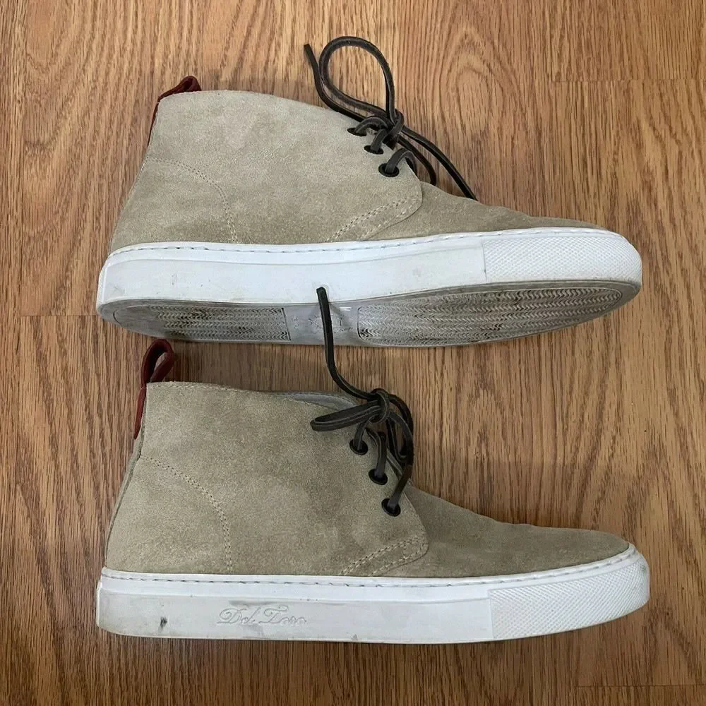 Del Toro Italy made women Chukka Sneakers Suede leather Beige size 6